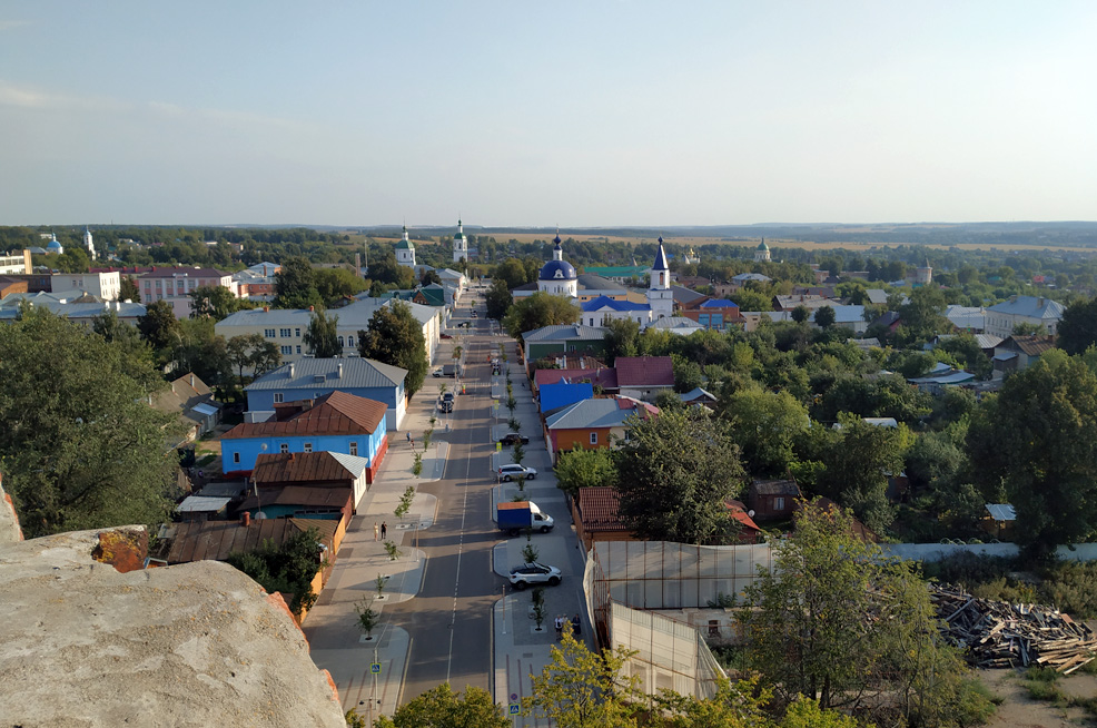 Город Зарайск. На водонапорной башне. Фото 2021 г.